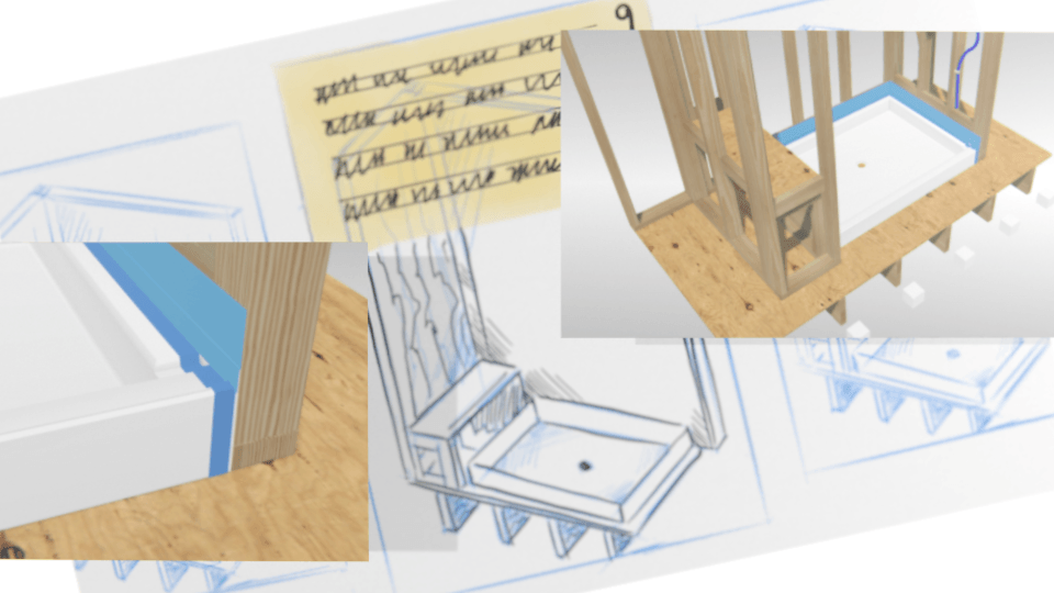 Early concept sketches and 3d mockup